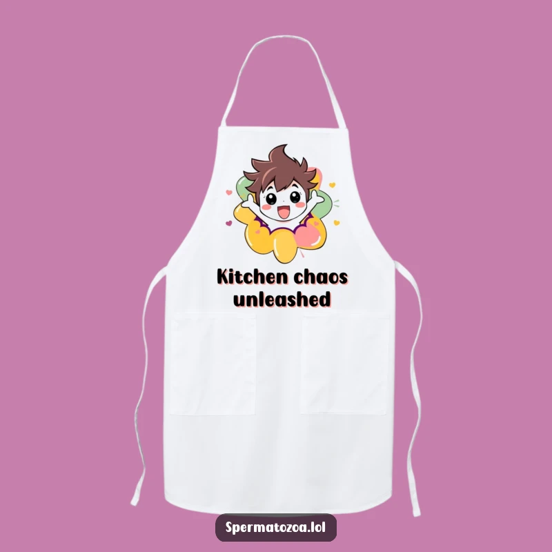 Funny Abstract Burst Apron: Cook with Excitement, Chef's Humorous Gift