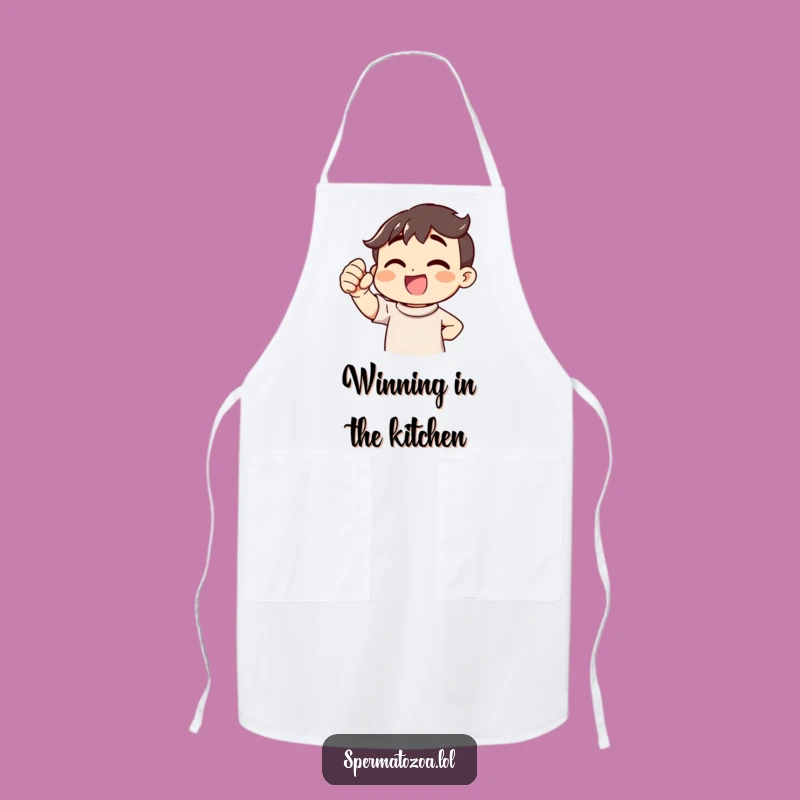 Funny Victory Cheer Apron: Enthusiastic Kitchen Fun, Ideal Funny Gift for Cooks