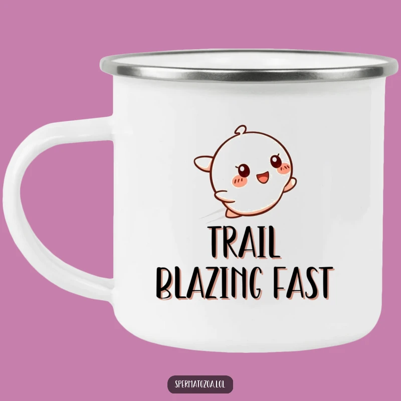 Funny Speedy Smile Camping Mug: Glowing Adventure, Great Funny Gift for Outdoors
