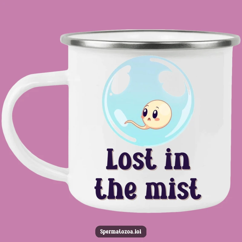 Funny Surprised Sperm Bubble Camping Mug: Durable Cell Surprise, Awesome Funny Gift