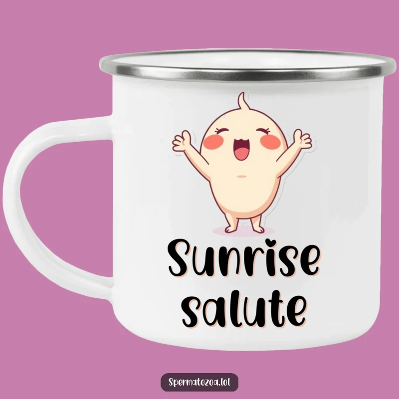 Funny Sperm Cheer Camping Mug: Enthusiasm & Outdoors, Hilarious Funny Gift!