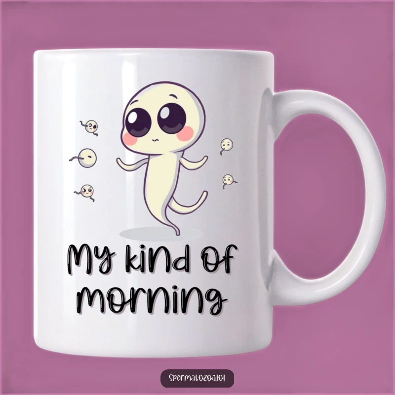 Funny Sperm Cell Juggling Mug: Hilarious Biology Humor Gift!