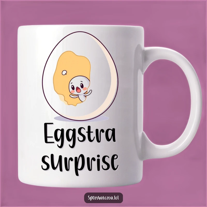 Funny Sperm Egg Surprise Mug - Shocked Character Creation Gift Idea