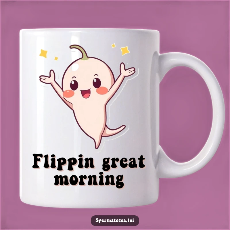 Funny Sperm Flip Mug: Celebrate New Beginnings with a Hilarious Funny Gift