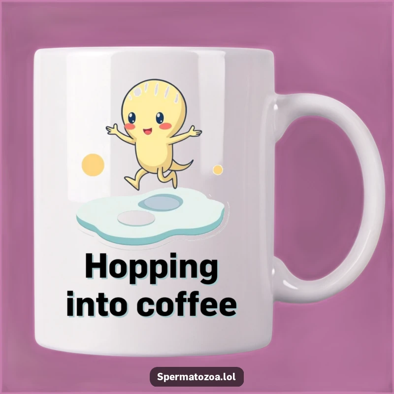 Funny Sperm Hopscotch Mug: Playful Fun for a Hilarious Funny Gift