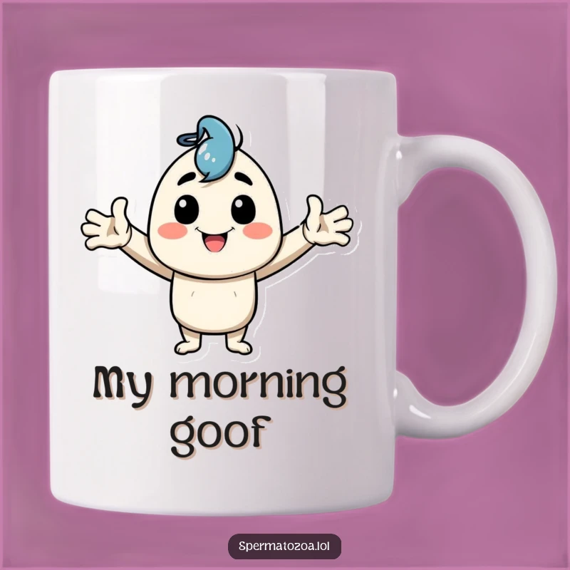 Funny Goofy Pose Mug: Happy Character's Joyful Spread, A Perfect Funny Gift!