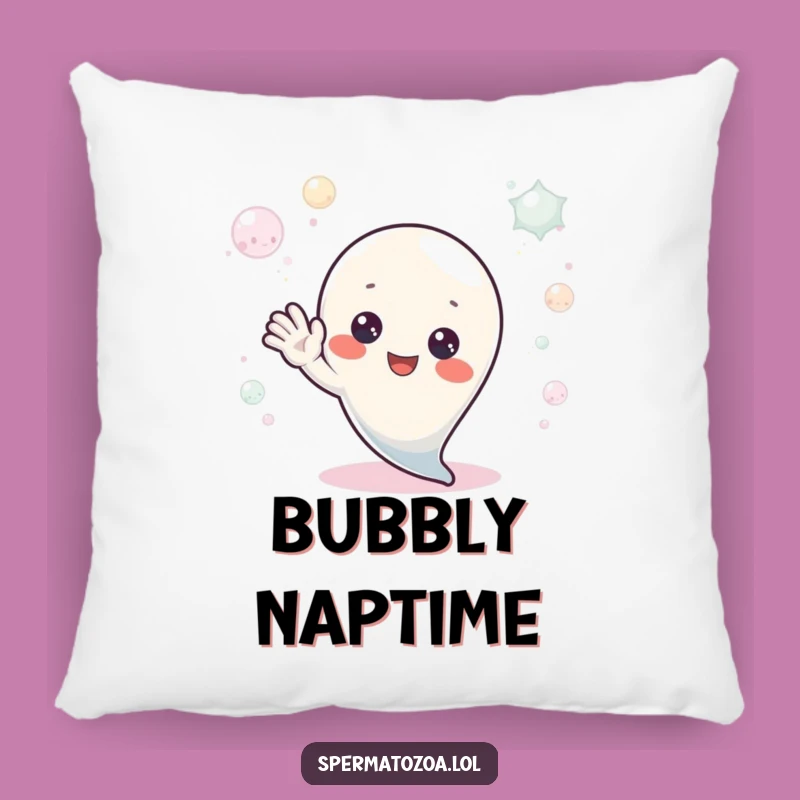 Funny Sperm Hello Pillow: Add Comfy Cheer and a Friendly Greeting