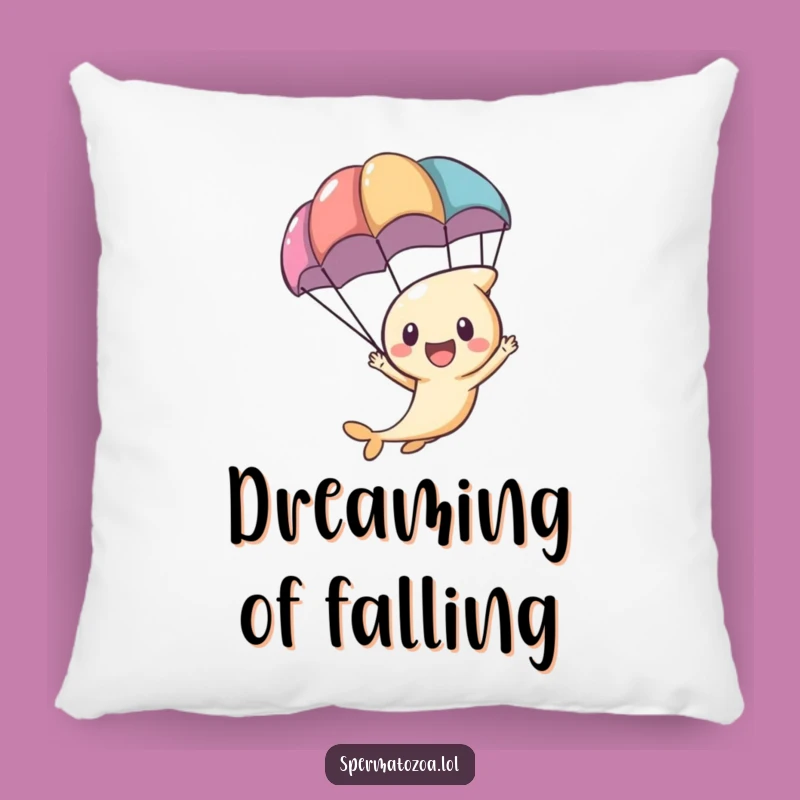 Funny Sperm Parachute Pillow - Cozy Journey Character Decor