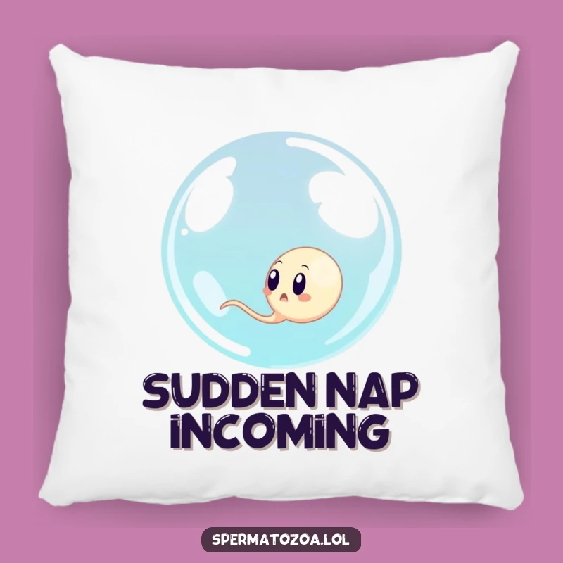 Funny Surprised Sperm Bubble Pillow: Soft Cell Comfort, Hilarious Funny Gift