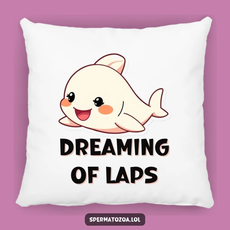Funny Tiny Swimmer Pillow: Cozy Comfort with Determined Humor!