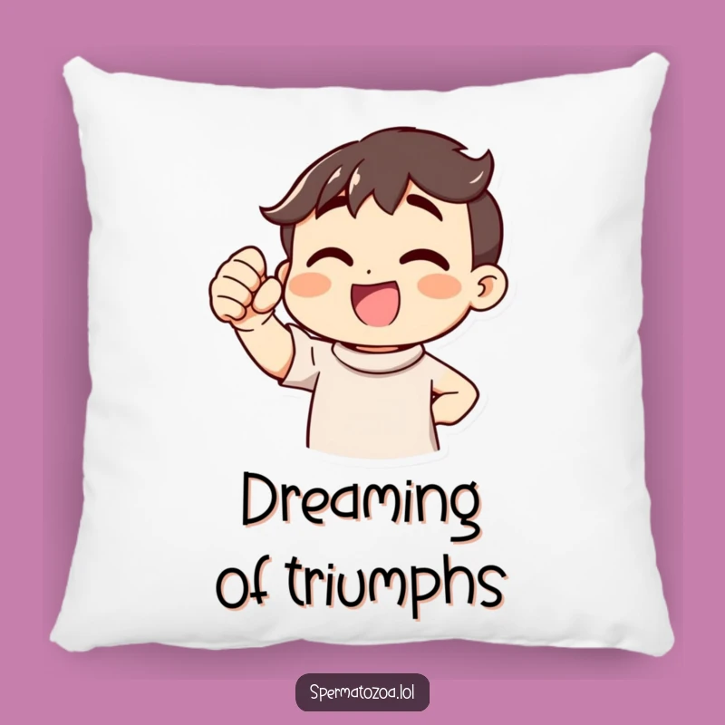 Funny Victory Cheer Pillow: Cozy Enthusiasm Comfort, Adorable Funny Gift for Relaxation