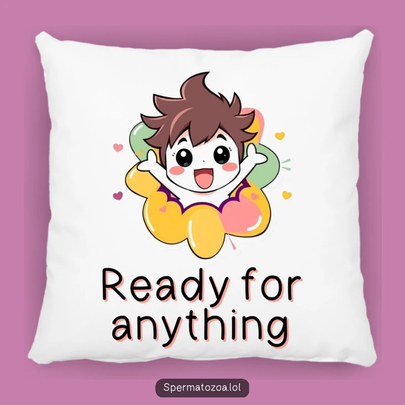 Funny Abstract Burst Pillow: Comfy Escape with Energetic Character, Cozy Gift