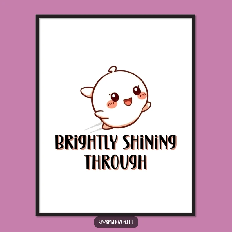 Funny Speedy Smile Digital Art: Glowing Energy, Instant Funny Gift for Wall Decor