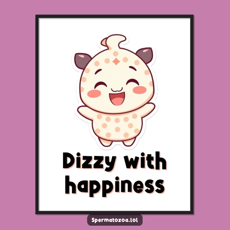 Funny Dotted Character Digital Art - Gleeful Spinning Smile Download