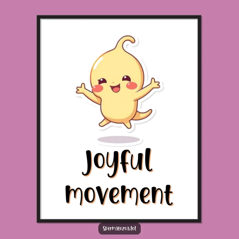 Funny Sperm Dance Digital Print: Instant Joyful Art for Your Space!