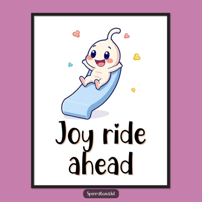 Funny Sperm Slide Digital Print: Glee & Fun, Instant Hilarious Art!