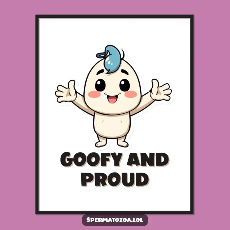 Funny Goofy Pose Digital Art: Frame Your Joy with This Cheerful Printable!