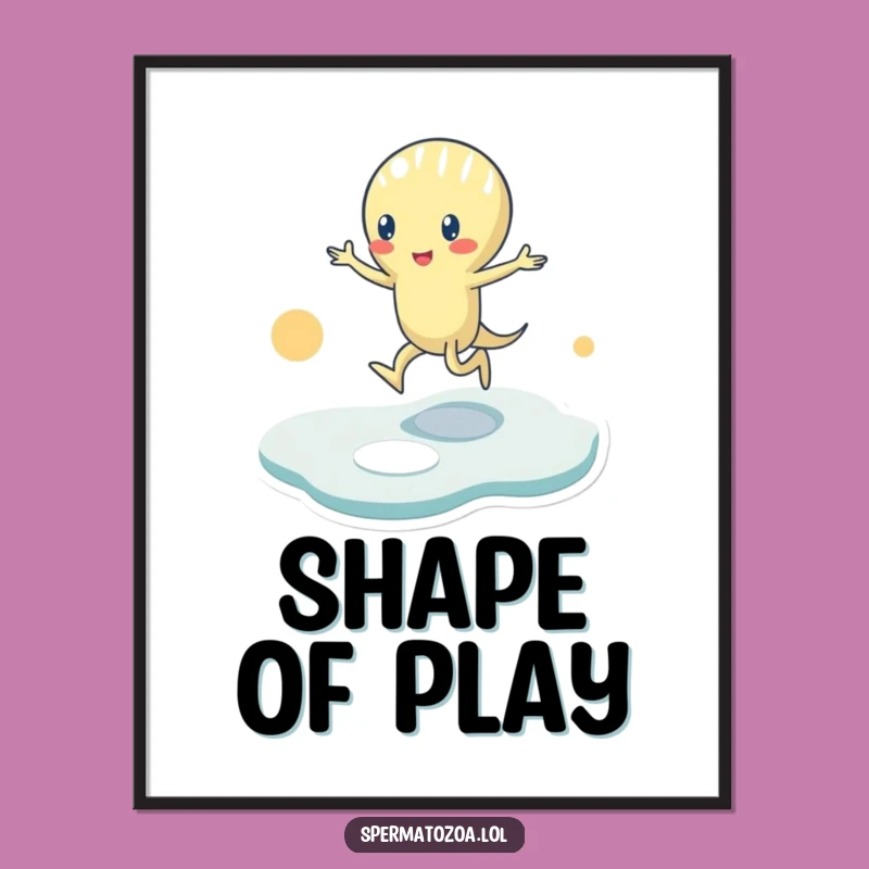 Funny Sperm Hopscotch Digital Print: Instant Playful Art for Fun Spaces