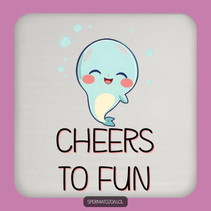 Funny Giggling Sperm Coasters: Protect Drinks, A Hilarious Funny Gift!