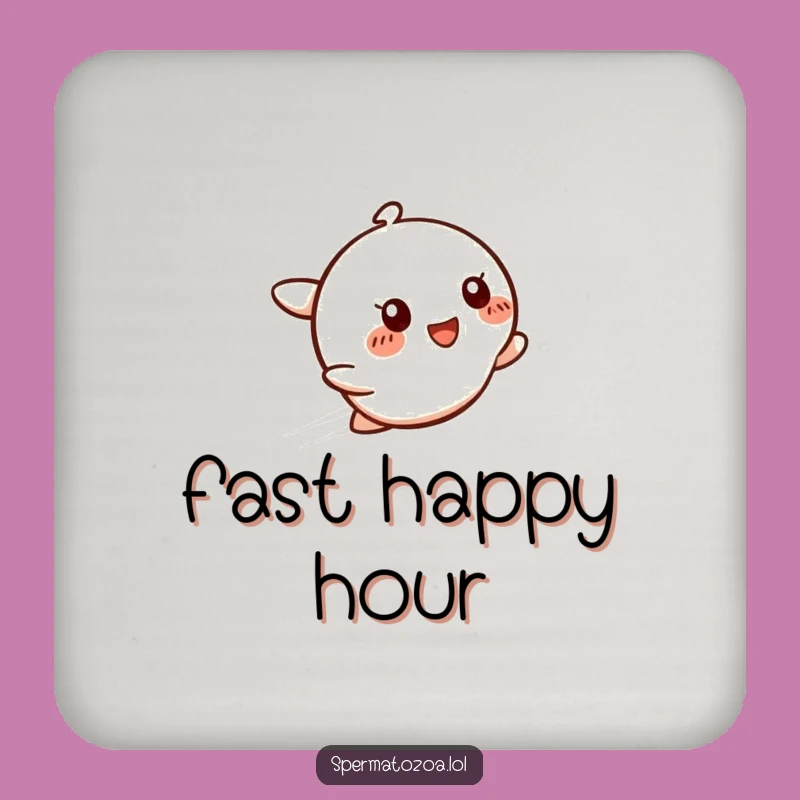 Funny Speedy Smile Coaster: Glowing Protection, Charming Funny Gift for Drink Lovers