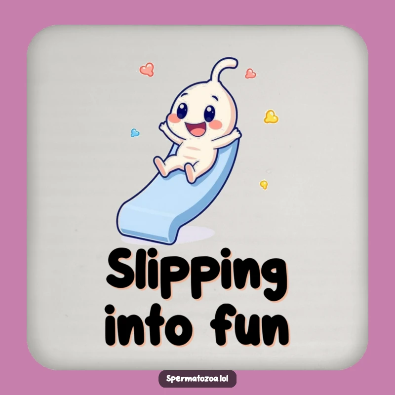 Funny Sperm Slide Coasters: Glee & Protection, Hilarious Funny Gift!