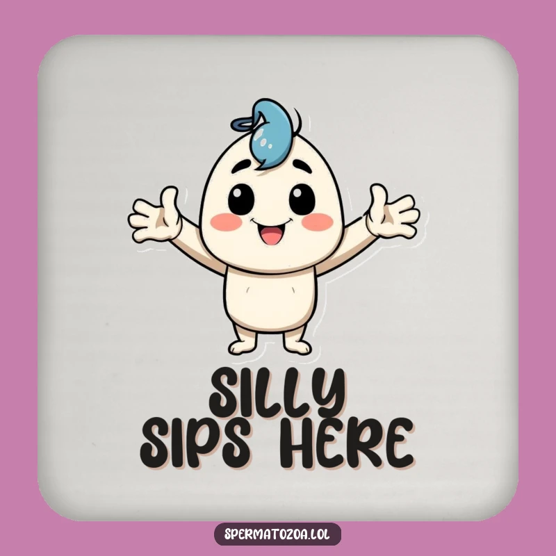 Funny Goofy Pose Drink Coaster: Protect Surfaces with Playful Humor!