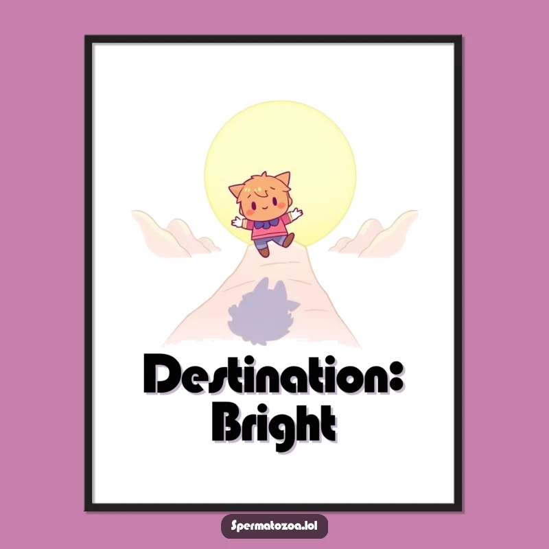 Funny Bouncing Character Poster: Decorate with Playful Journey Art