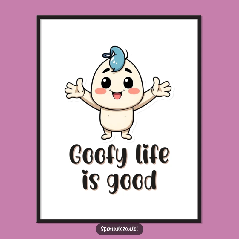 Funny Goofy Pose Poster: Decorate with Delight and Humor!