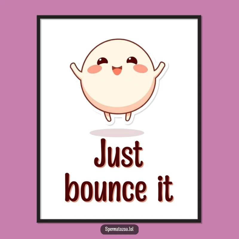 Funny Happy Character Poster - Bouncing Stubby Limbs Wall Art