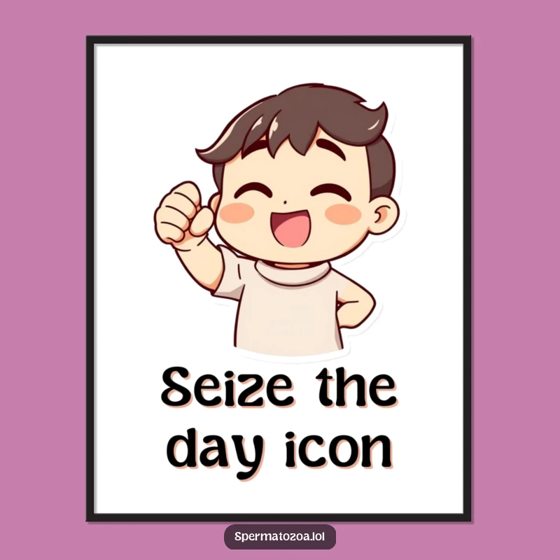 Funny Victory Cheer Poster: Enthusiastic Art, Hilarious Home Decor Funny Gift