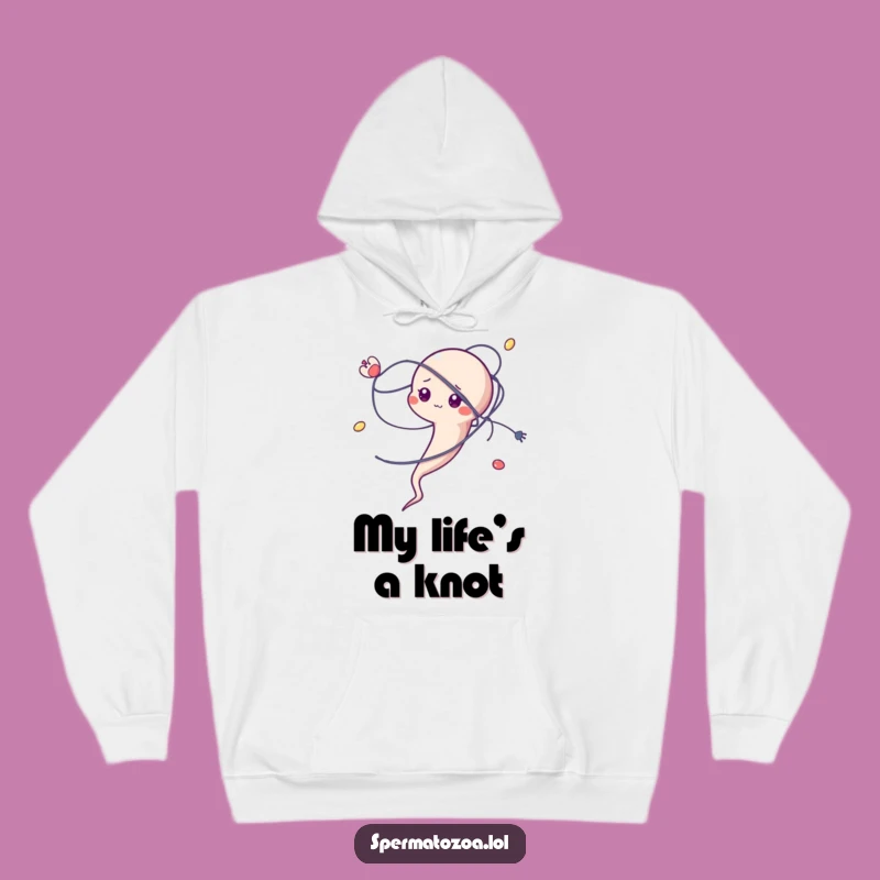 Funny Tangled Sperm Hoodie - Cozy Up When Life Gets Complicated!