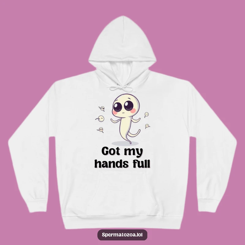 Funny Sperm Cell Juggling Hoodie: Stay Warm With Hilarious Biology!