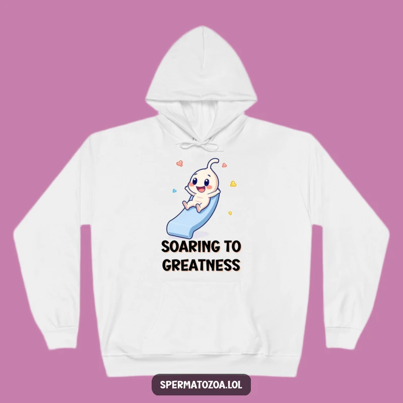 Funny Sperm Slide Hoodie: Glee & Comfort, Super Funny Gift!