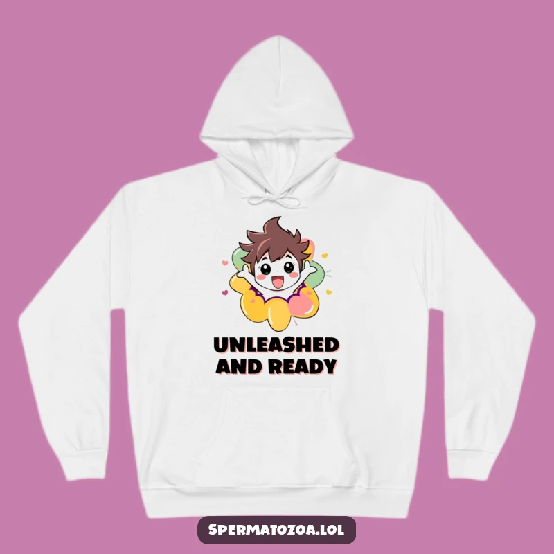 Funny Abstract Burst Hoodie: Cozy Escape with an Energetic Character, Great Gift