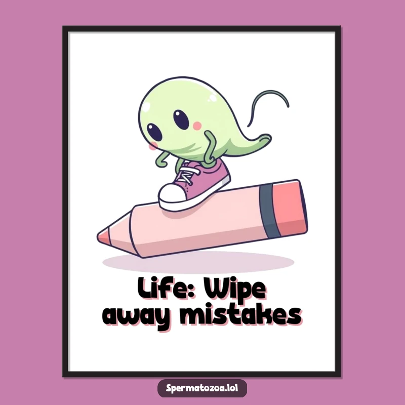 Funny Free Printable Wall Art: Sperm Trip! Quirky Downloadable Decor.