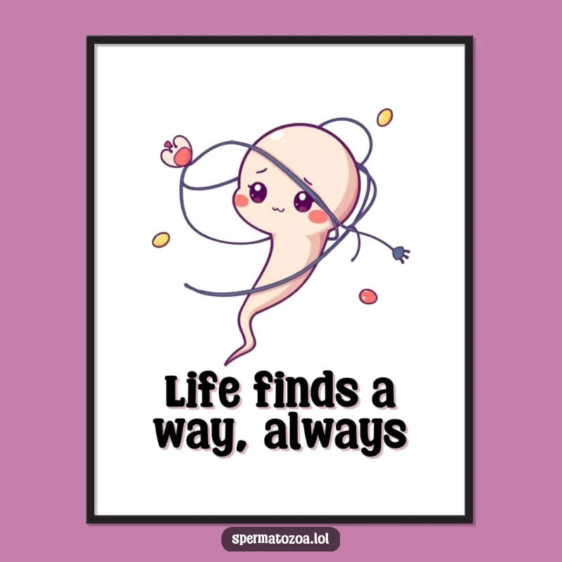 Funny Free Printable Wall Art: Tangled Sperm - Life's Little Hiccups Decor