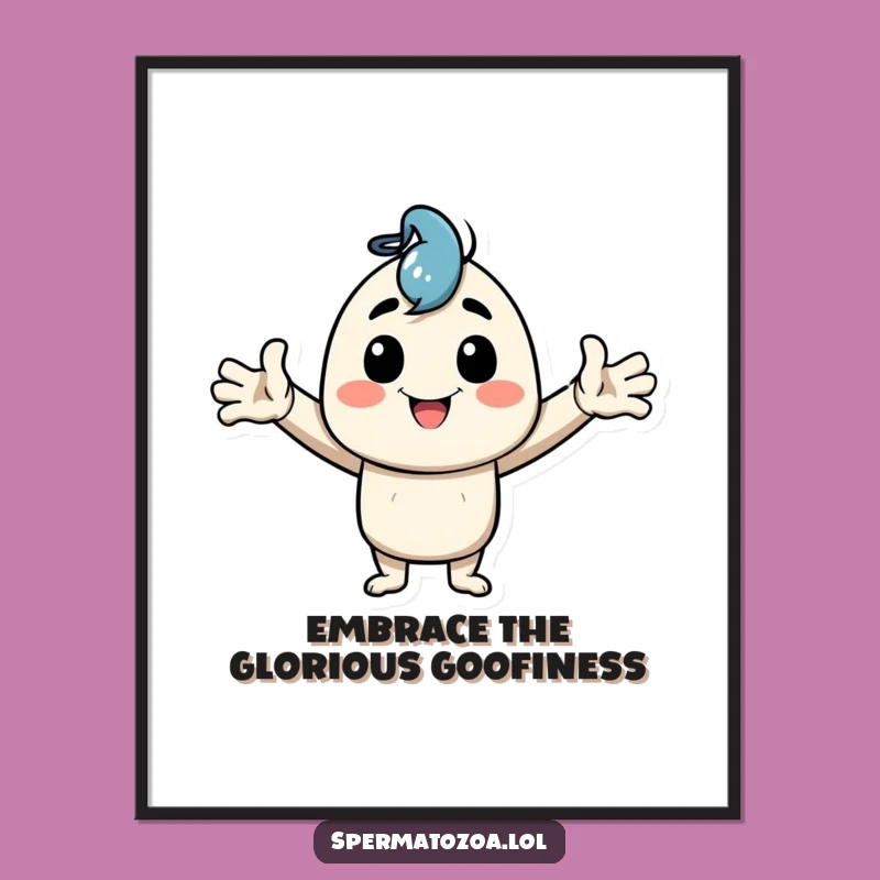 Funny Printable Wall Art: Goofy Pose Character, Hilarious Free Downloadable Decor