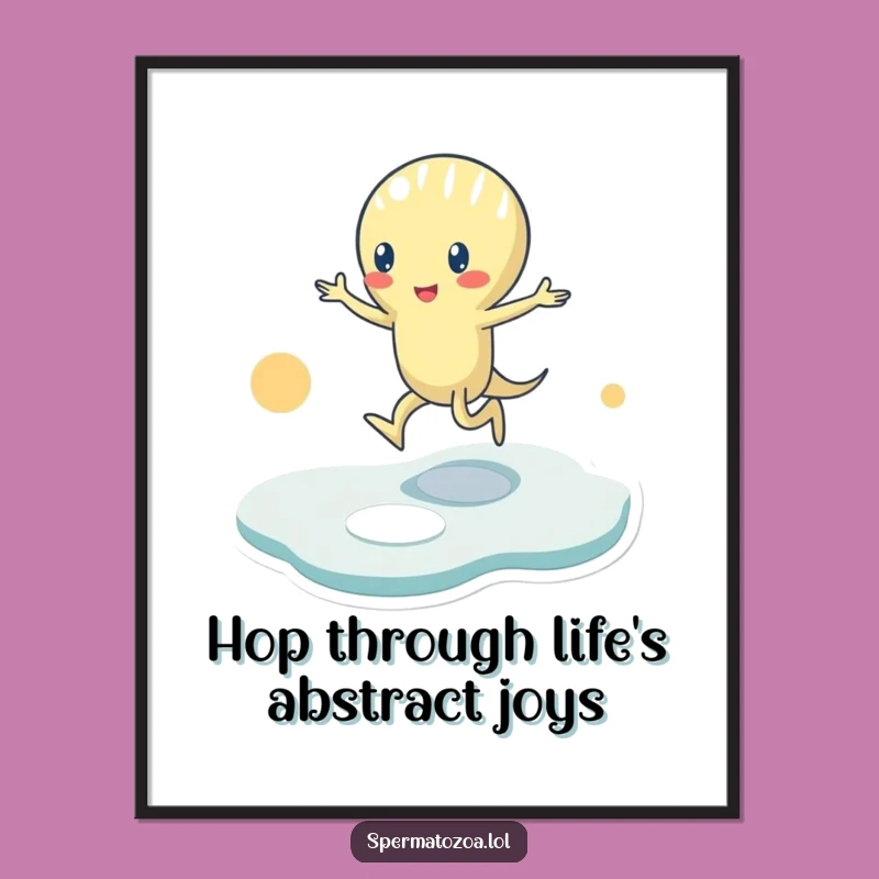 Free Printable Wall Art: Sperm Hopscotch Abstract Funny Downloadable Decor