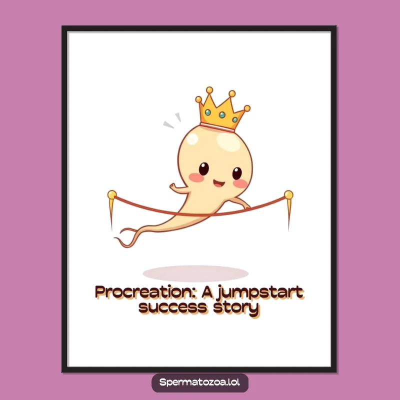 Funny Free Printable Wall Art: Royal Sperm Skipping Rope Downloadable Art for a Laugh