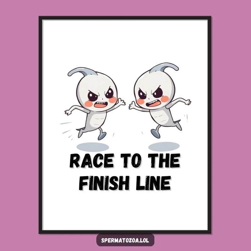 Funny Free Printable Wall Art: Sperm Race Theme, Hilarious Downloadable Decor