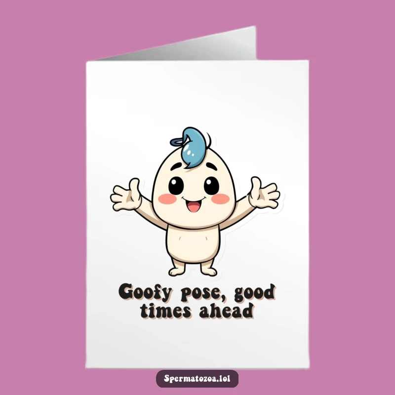 Free Printable Birthday Card: Goofy Pose Character, Hilarious Downloadable Gift