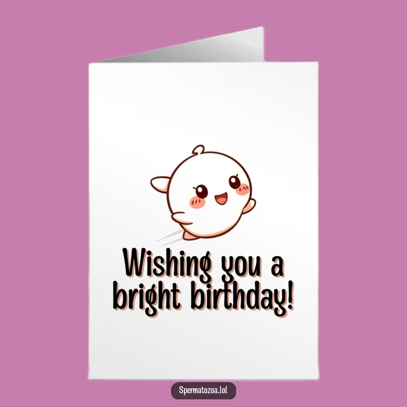 Free Printable Birthday Card: Speedy Smile Glow, Fun Funny Downloadable Gift
