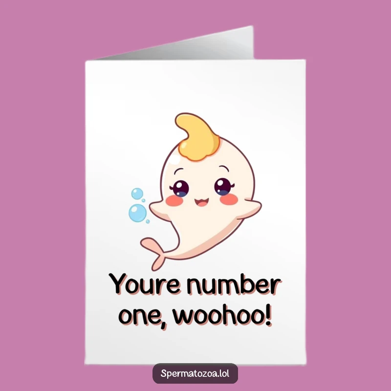 Free Printable Congrats Card: Happy Sperm - You Made It!