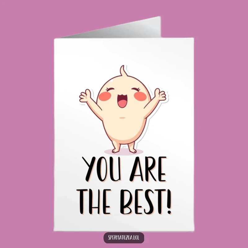 Free Printable Congrats Card: Enthusiastic Sperm Cheer, Perfect Downloadable Gift