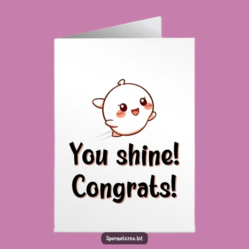 Free Printable Congrats Card: Speedy Smile Glow, Bright Funny Downloadable Gift