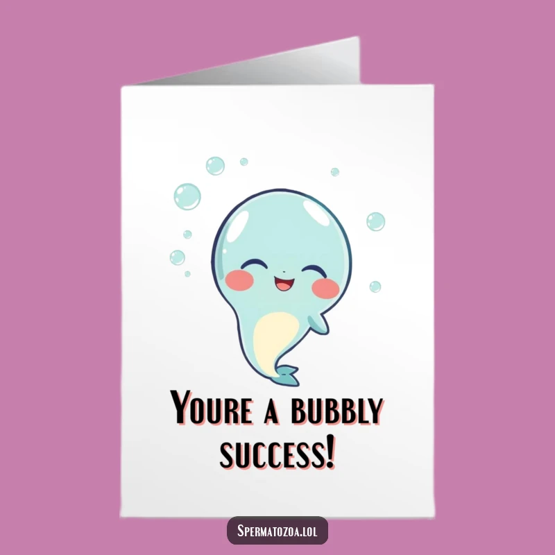 Free Printable Funny Congrats Card: Giggling Sperm Celebration
