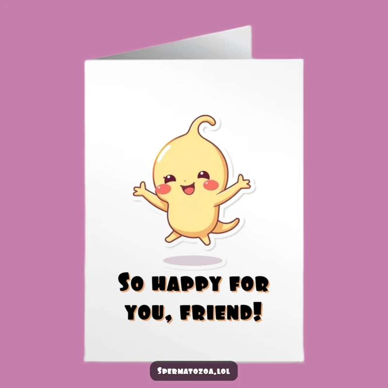 Free Printable Dancing Sperm Thank You Card: Downloadable Humorous Gratitude Greeting