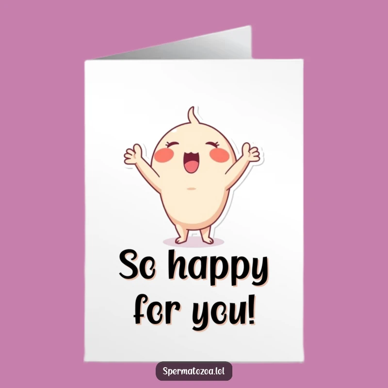 Free Printable Thank You Card: Cheerful Sperm, Hilarious Downloadable Gift