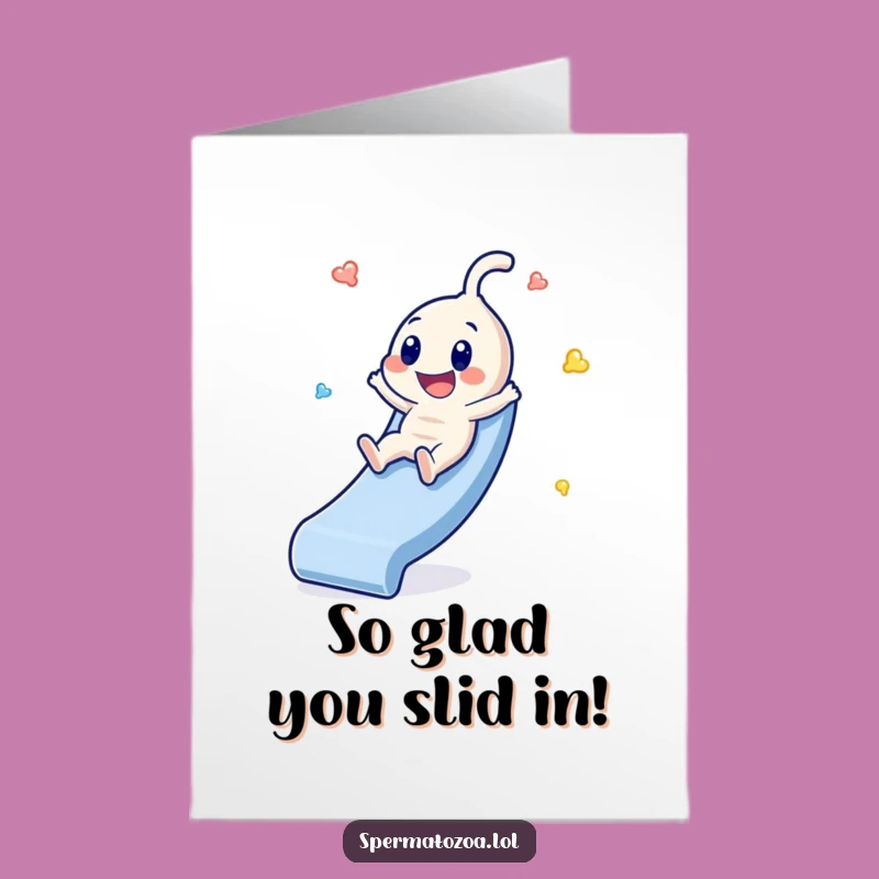 Free Printable Thank You Card: Glee Sperm Slide, Hilarious Downloadable Gift