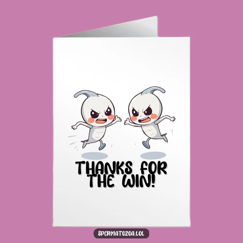 Free Printable Thank You Card: Funny Sperm Race, Hilarious Downloadable Gift